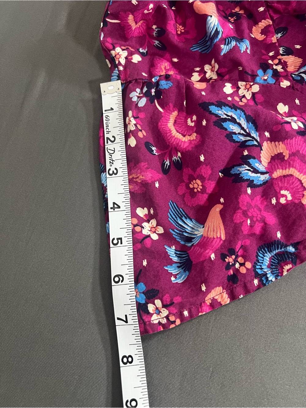 Lane Bryant Magenta Floral Short Sleeve Blouse - Picture 9 of 9